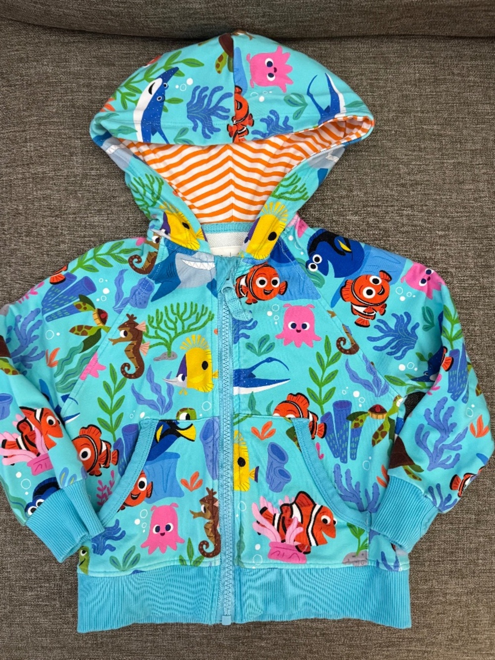 Little Sleepies - Disney’s Nemo’s Reef Zip Hoodie 2T